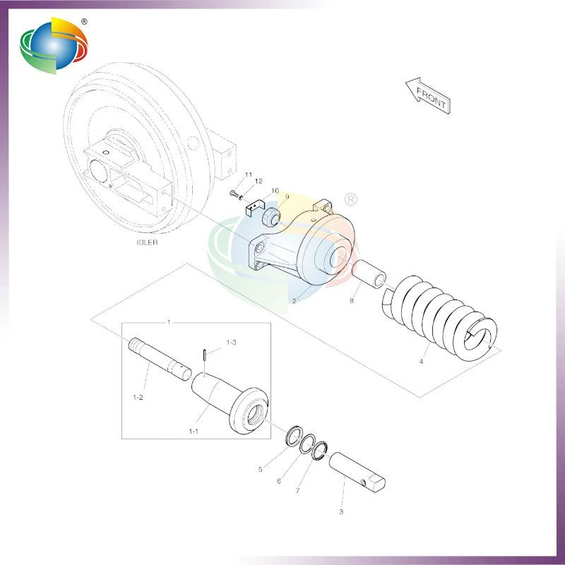 274-00009KT 27400009KT Комплект уплотнений гусеничной пружины для Doosan Komatsu DX255LC DX300LC DX300LL DX340LC DX350LC