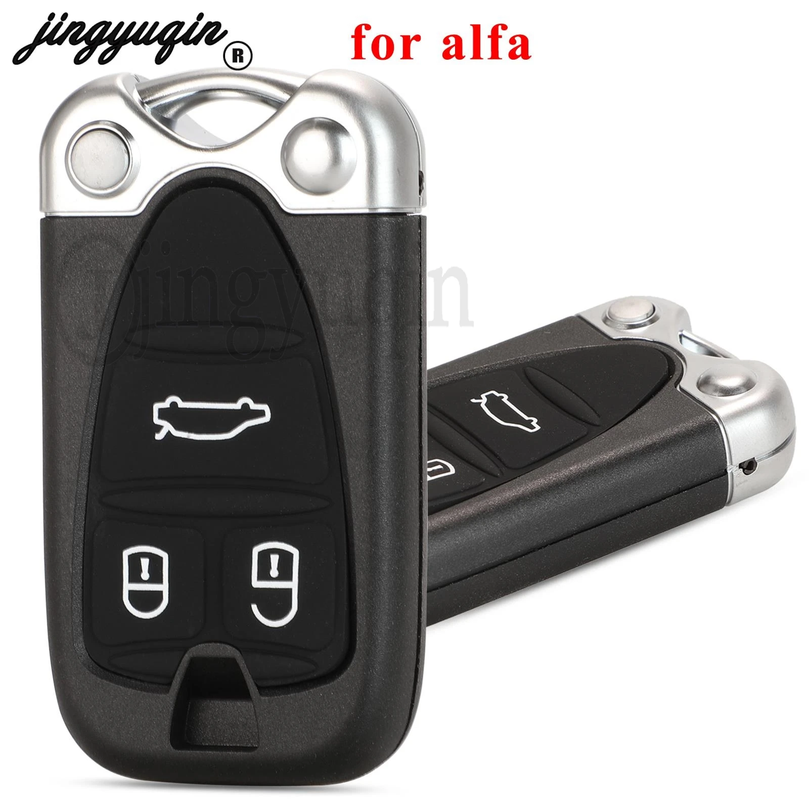 

jingyuqin 3 Buttons For alfa romeo 159 brera 156 spider GT Car Remote Smart Key Uncut Blade fob Replacement