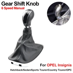 6 Speed Car Shift Gear Knob PU Leather Boot For OPEL VAUXHALL Insignia 2008 2009 2010 2011 2012 2013 2014 2015 2016 2017