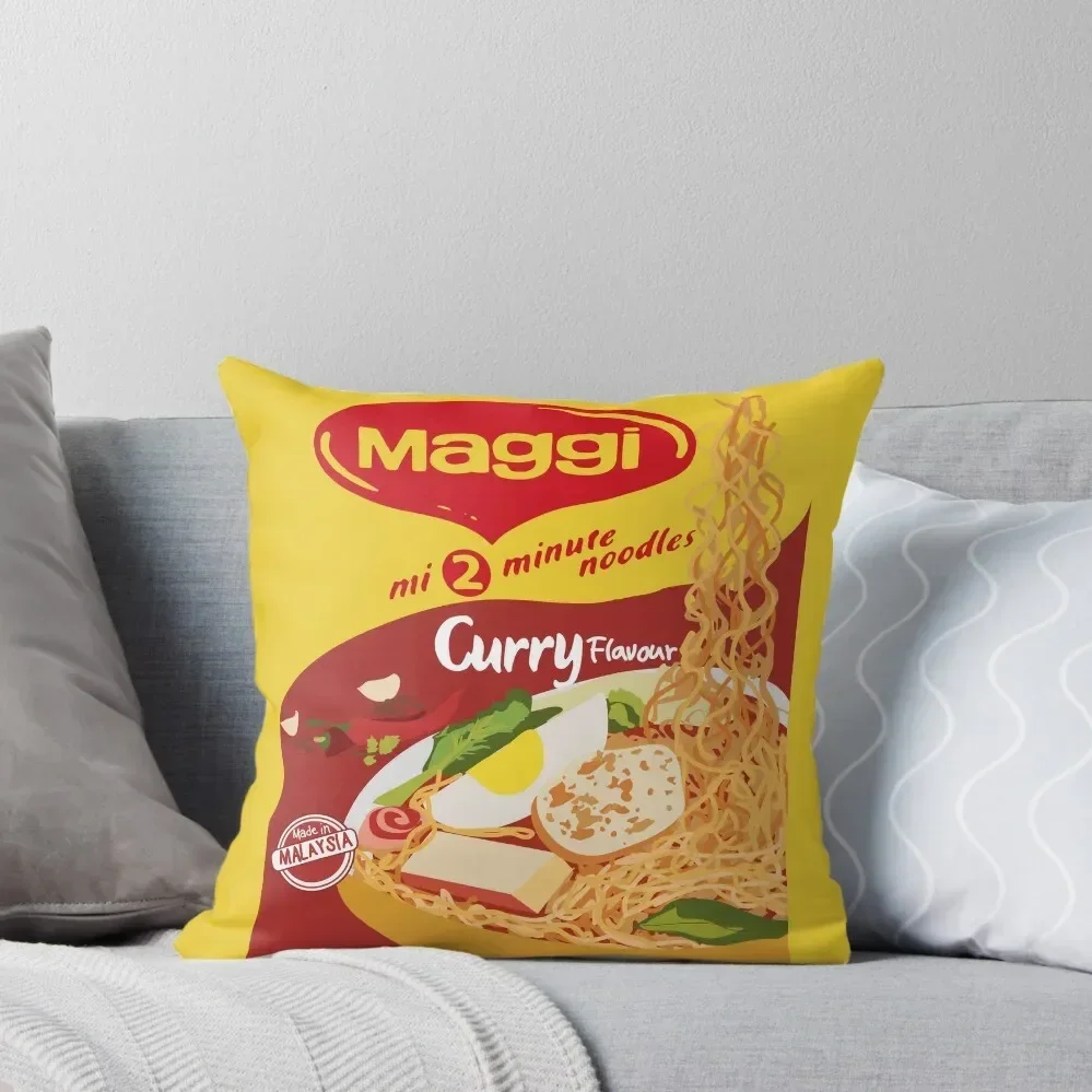 maggi noodle 2-minute pack: curry flavour Throw Pillow Covers For Sofas christmas pillowcases pillow