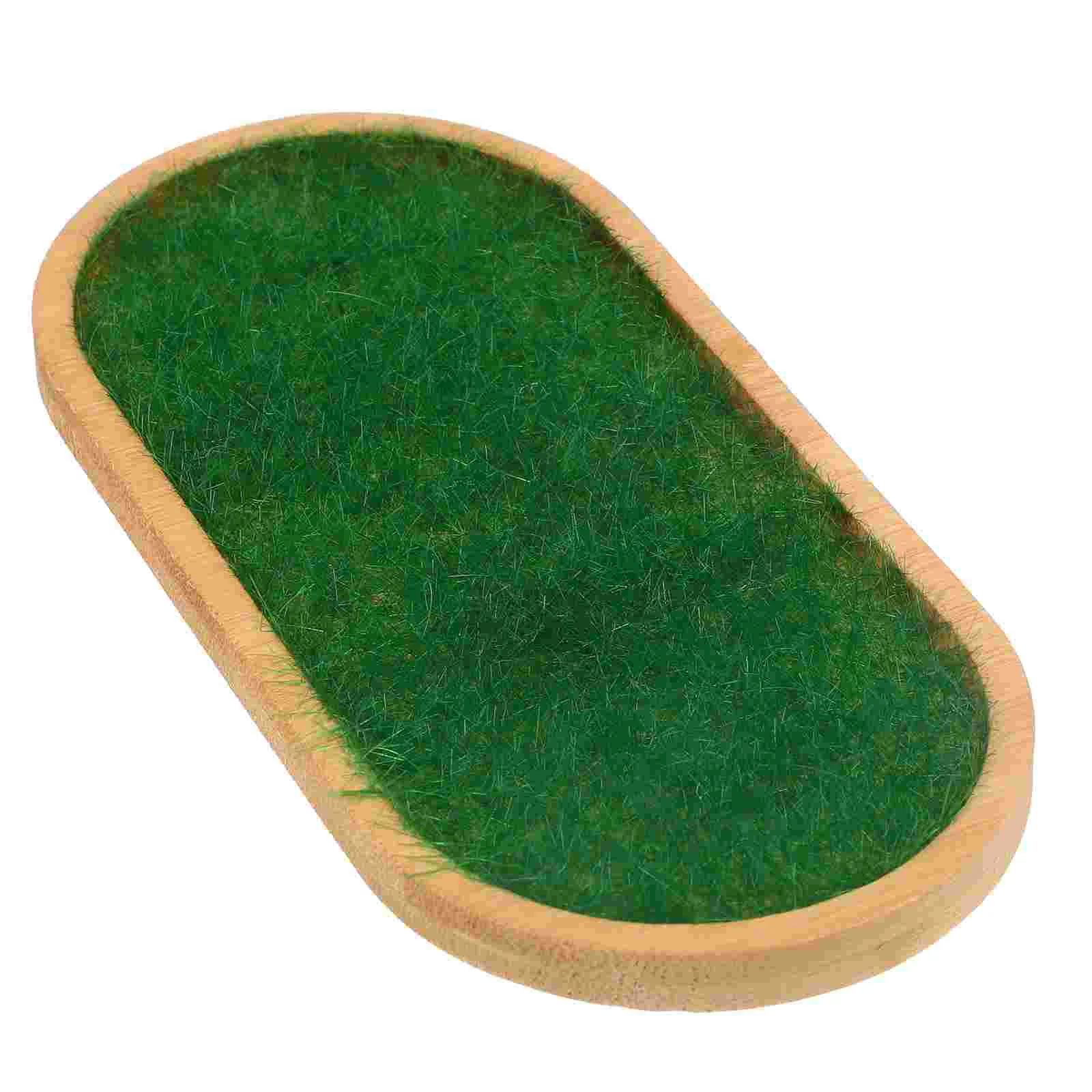 

Turf Bamboo Mat House Grass Bedding Handicrafts Storage Stand Figures Showcase Plastic Display