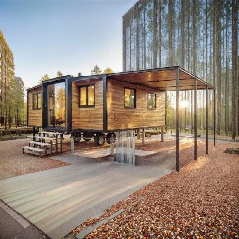 Durable Container House Mobile House Double-wing Folding House Flexible Expandable Waterproof Prefab Modern Modular Hot Sale