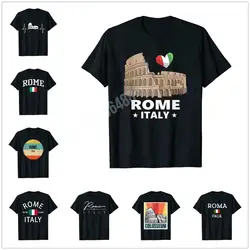 More Design Rome Roma Italy Italian European Coliseum Vintage T-Shirt Map For Men Women T Shirt Tops Cotton Tees