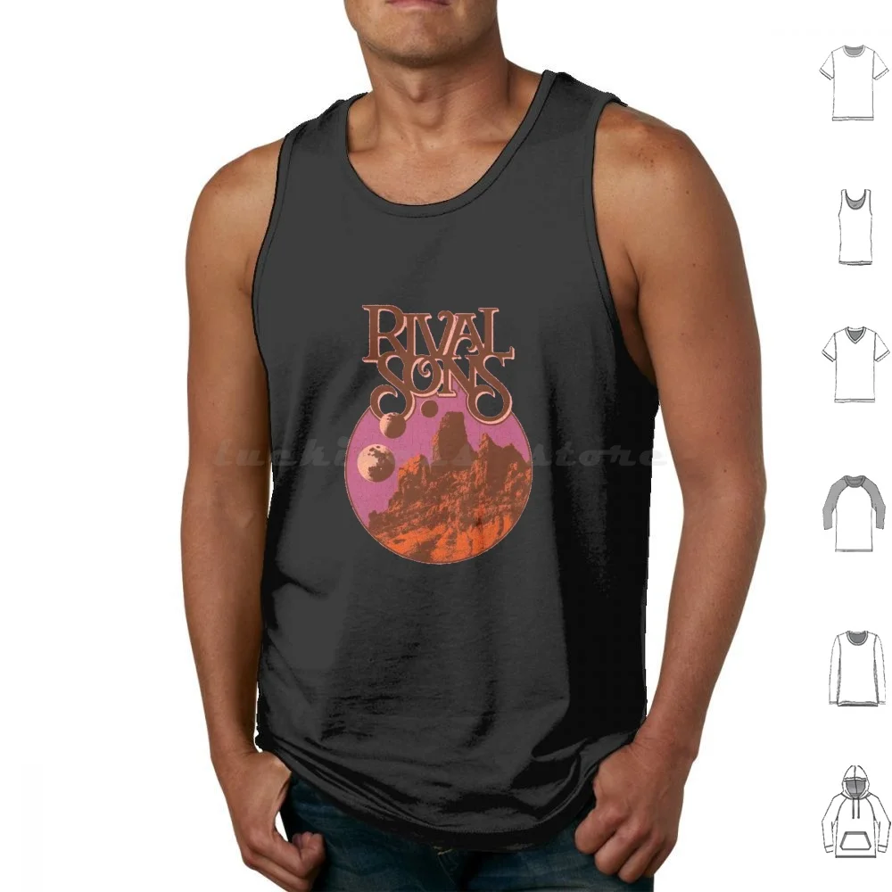 Rival Sons Band Best Of Logo Metal Tank Tops Vest Sleeveless Rival Sons Band Best Of Logo Metal Ugarkane