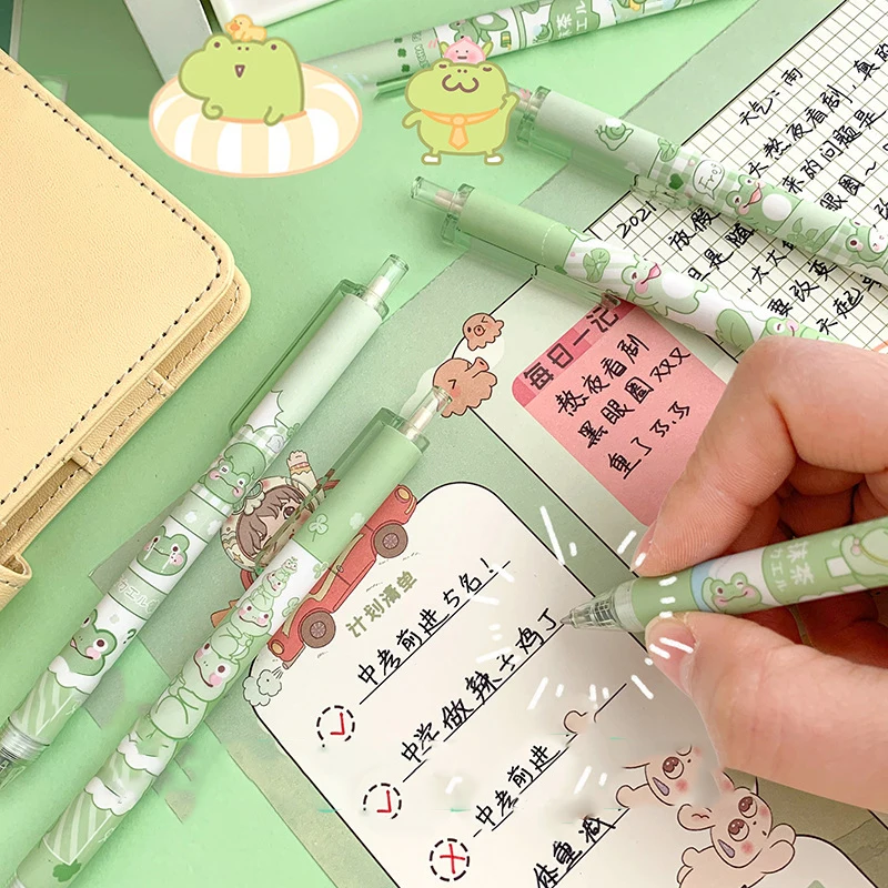 New! 3/6Pcs Japanese Stationery Cute Pens School Korean Stationery Pen Kawaii Pen 0.5mm