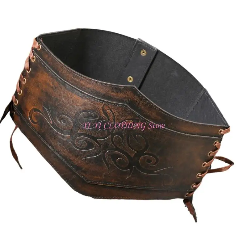 N5KF Women PU Leather Belt Historical Event Waist Strap For Theme Event Gatherings And Everyday Wear Halloween Supply
