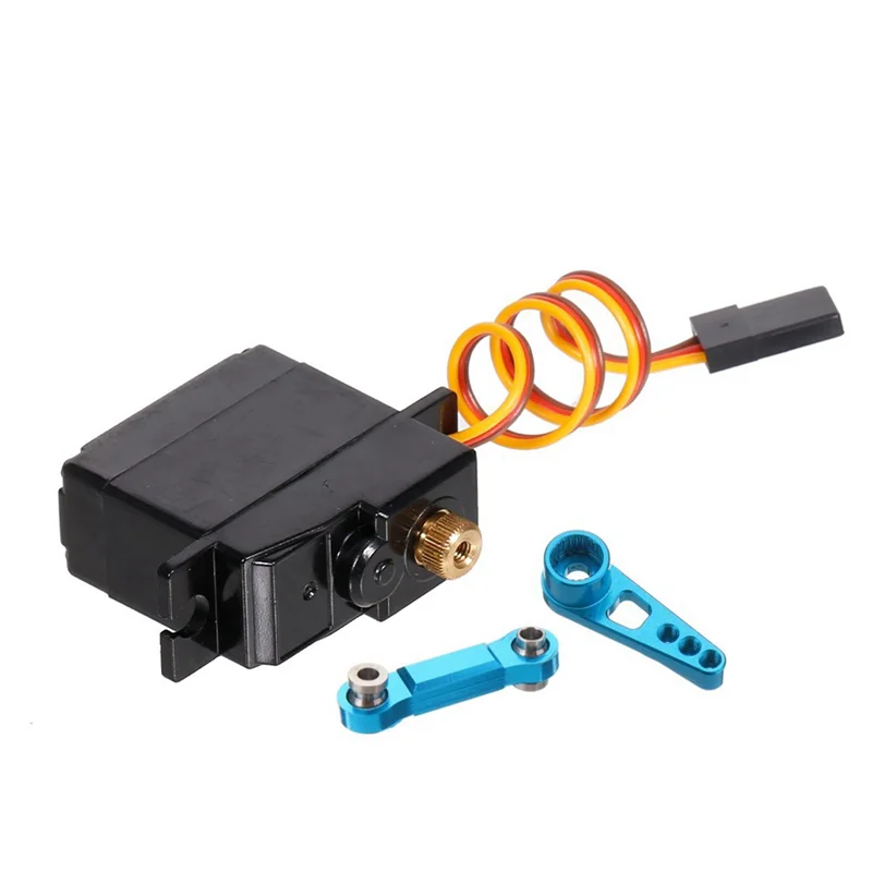 

CYGJ-2X Three Wire Metal Gear Servo With Servo Arm Servo Rod For Wltoys 144001 124019 124018 A959-B A959 RC Car Upgrade Parts