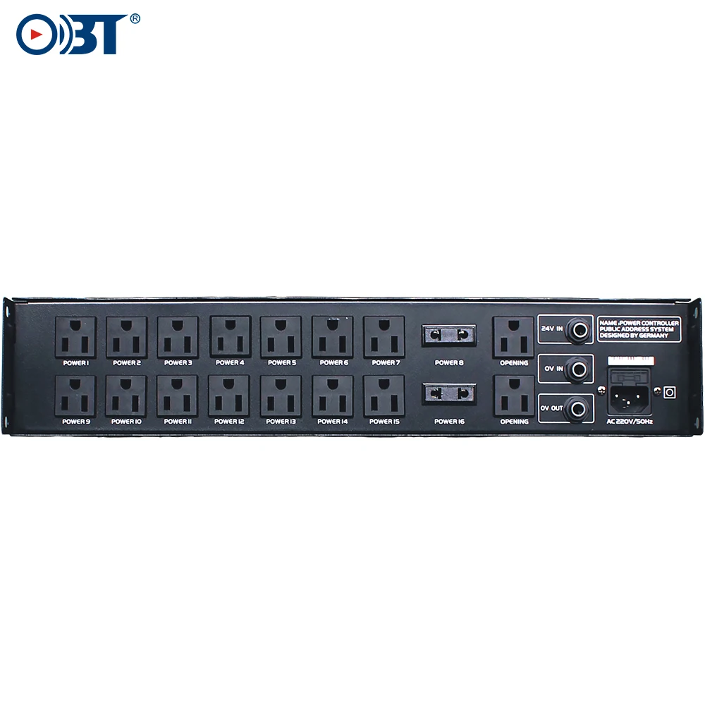 OBT-8080 PA System Peripheral Device Power Timing Sequence Controller with 24V Fire Signal Input Controller