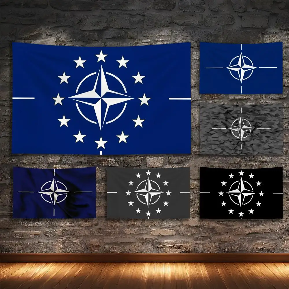 North Atlantic Treaty NATO Tapestry Custom Living Bedroom Party Dormitory interior Wall bohemian Decoration Attached clip