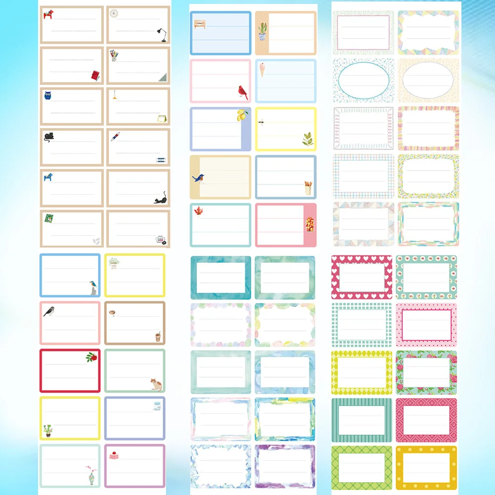 

124 шт. самоклеящиеся бумажные этикетки, белые рукописные рамки, наклейки, липкая этикетка для домашнего офиса, класса, организации