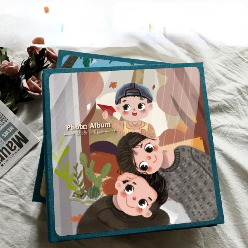 A Plush Photo Album Insert Style Large Capacity Plastic Photo Album 6-inch Family Baby Growth Commemorative Photo Collection