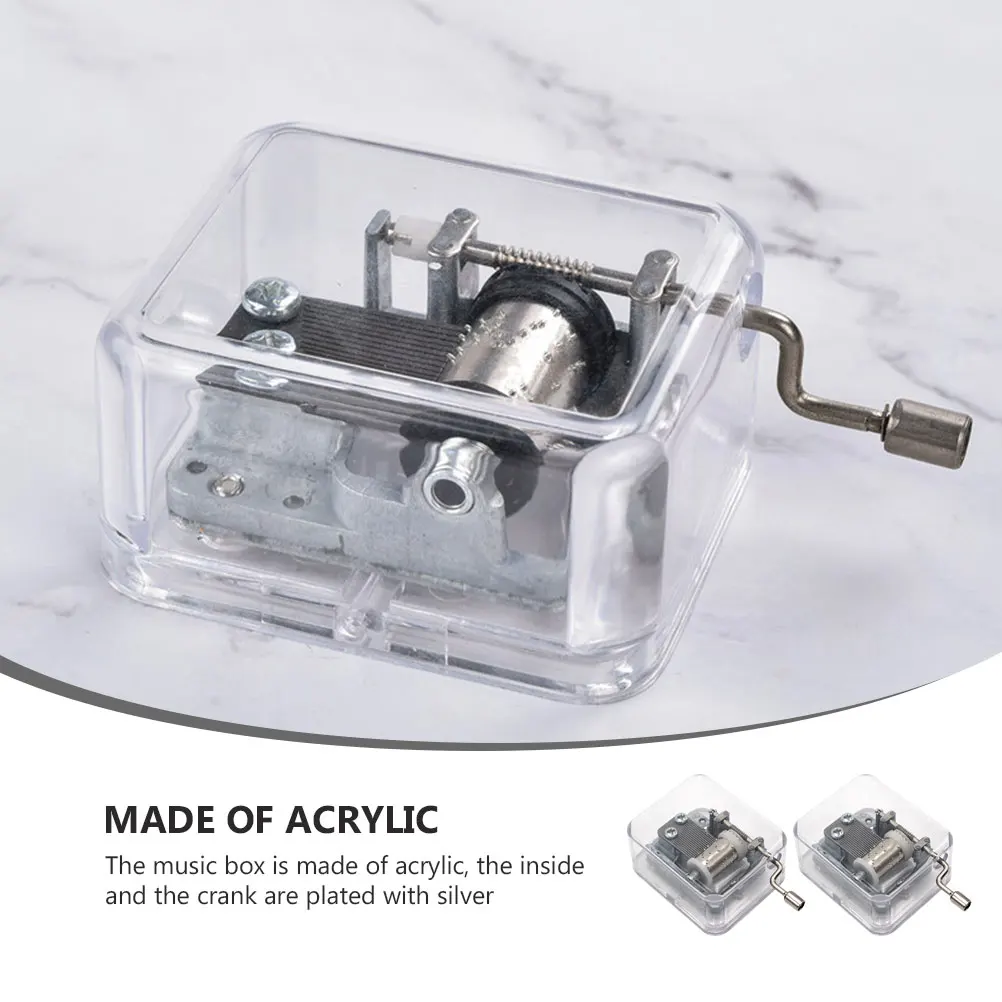 

Acrylic Music Box Manual Music Box Hand Crank Music Box Clockwork Music Box