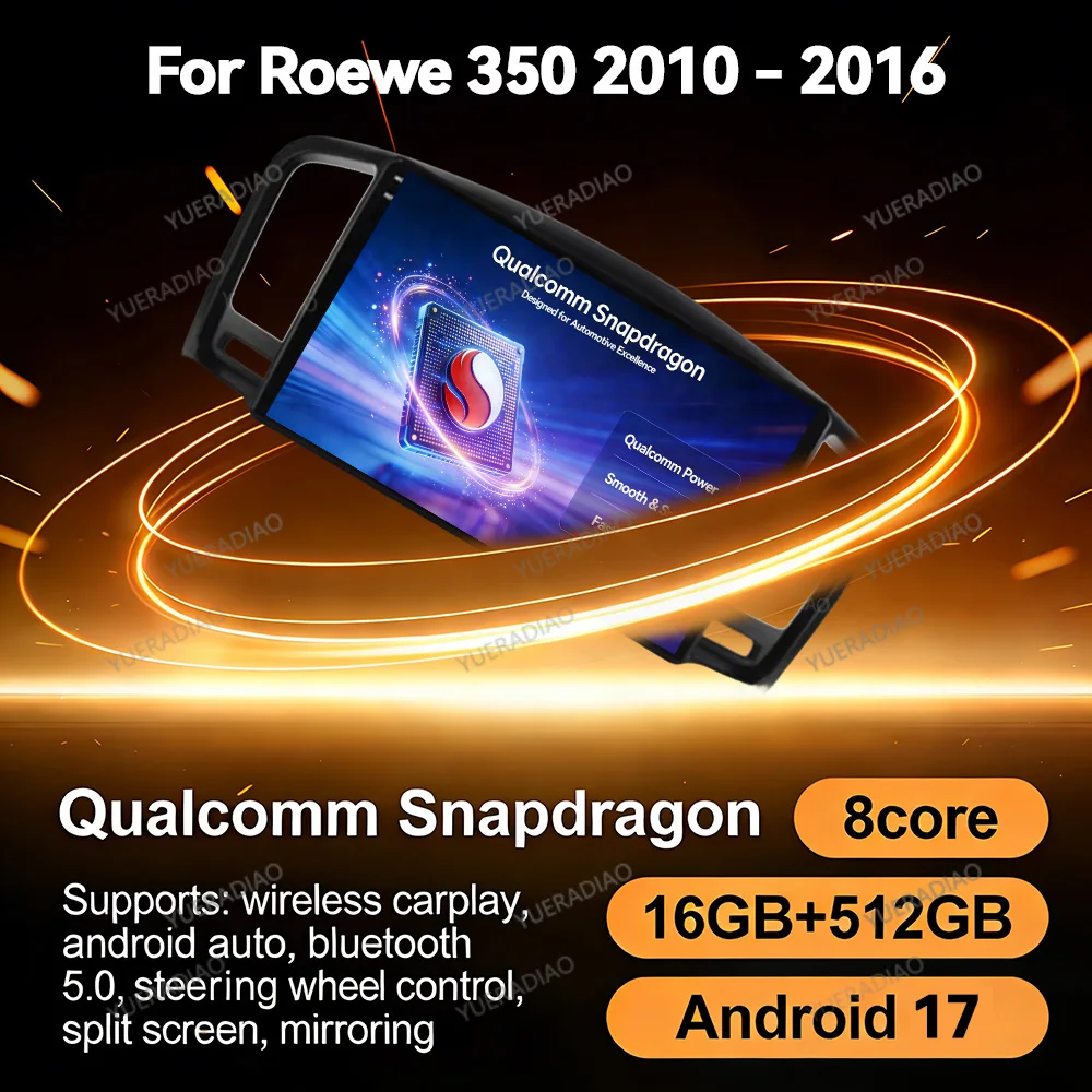 Android 17 Car Radio For Roewe 350 MG 350 2010 - 2016 Carplay Multimedia Central Backup Camera Multimedia Stereo Video Player FM