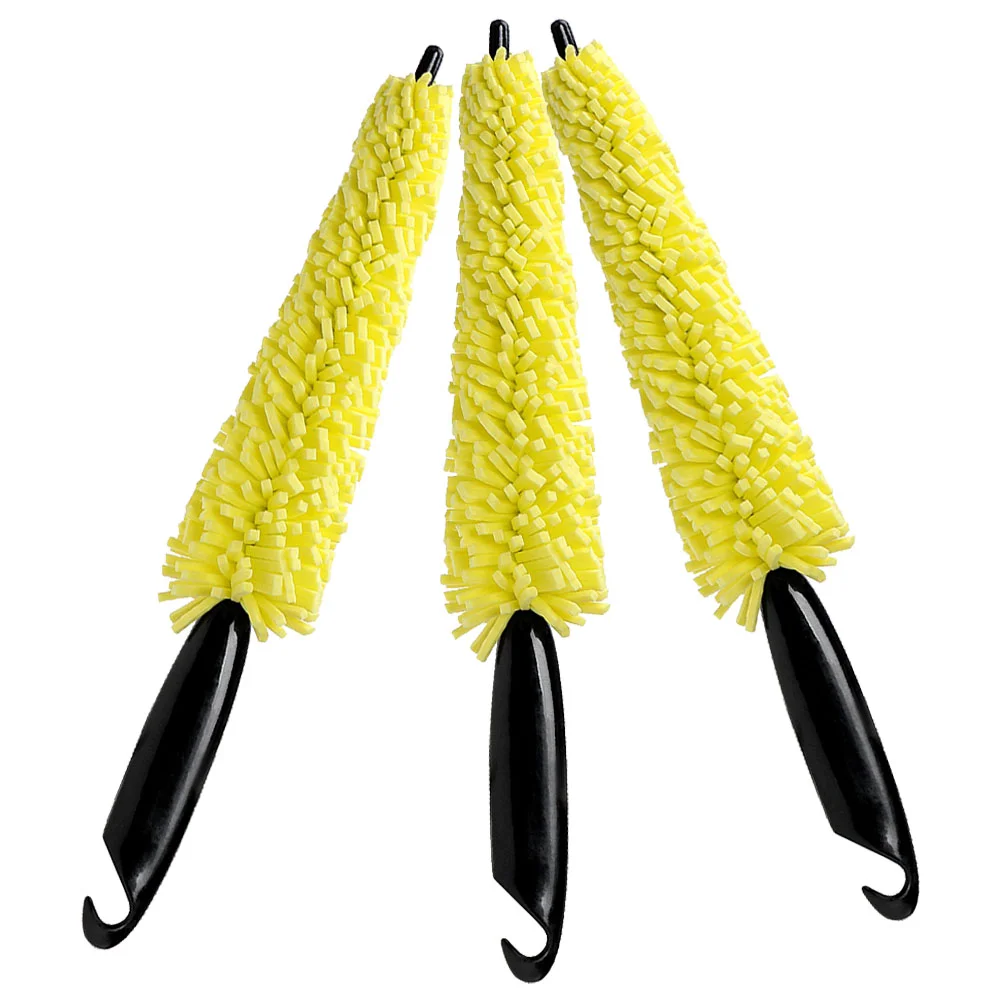 

3 Pcs Tire Cleaning Brush Tires Detailing Car Window Cleaner Tool Windshield Rim