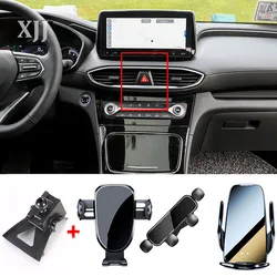 For Hyundai Santa Fe 2023 2022 2021 2020 2019 Car Navigation Air Outlet Phone Holder Bracket Dashboard Wireless Charger