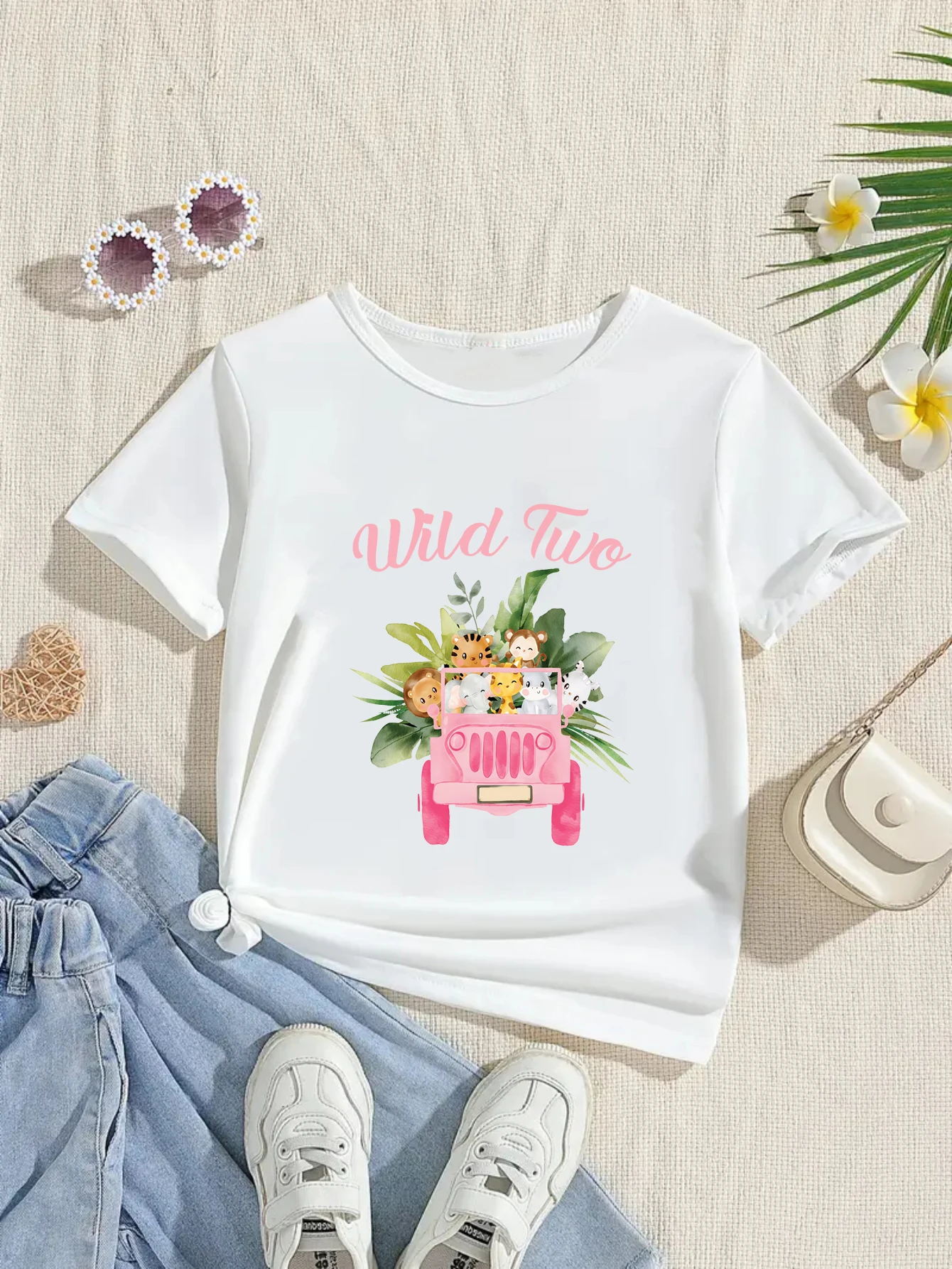 Wild One/Two/Three/Four Safari Animals Shirt, Funny Zebra, Elephant, Leopard, Giraffe Animal Themed Birthday Gift Tshirt Tops