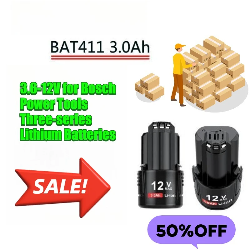 

12V Rechargeable Batteries for Bosch Power Tools Three-series Lithium Batteries