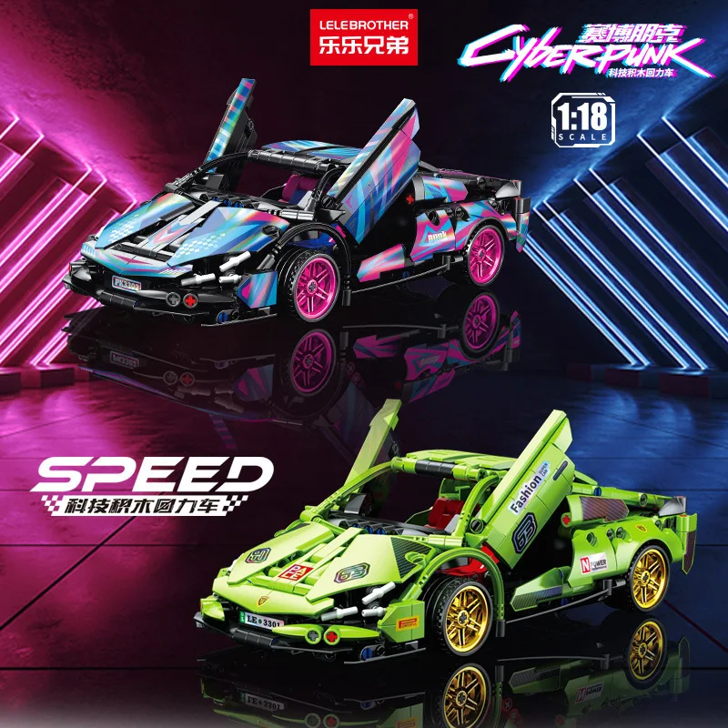 

Cool Technical Racing Car Building Block Set Pull Back Vehicle City Super Assembly Model Car for Boy Birthday Christmas Gift