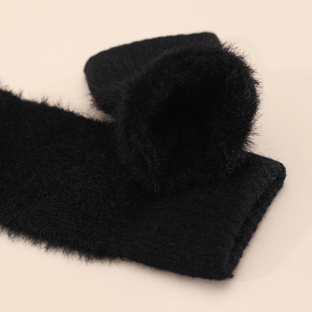 Gants en peluche à écran tactile pour hommes et femmes, mitaines sans doigts, laine à fourrure, demi-doigt, extérieur, chaud, commandé, mode, hiver, 2023