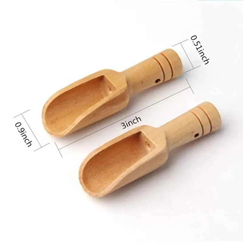 10-30pcs Mini Wooden Spoon, Mini Bath Salt Spoon, Wooden Candy Spoon, Washing Powder Spoon Spoon Set Baby Spoon Kitchen Cooking