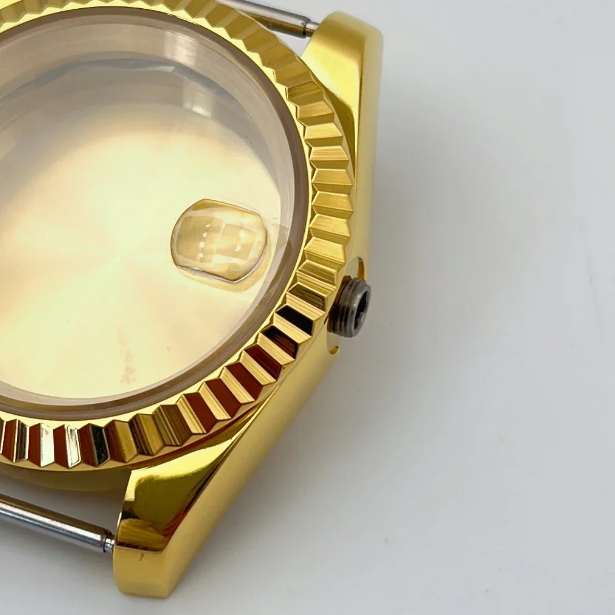 Caja de cristal de zafiro chapado en oro de 36MM/39mm Oyster NH35 para accesorios de reloj de movimiento automático MOD Datejust NH35 NH36