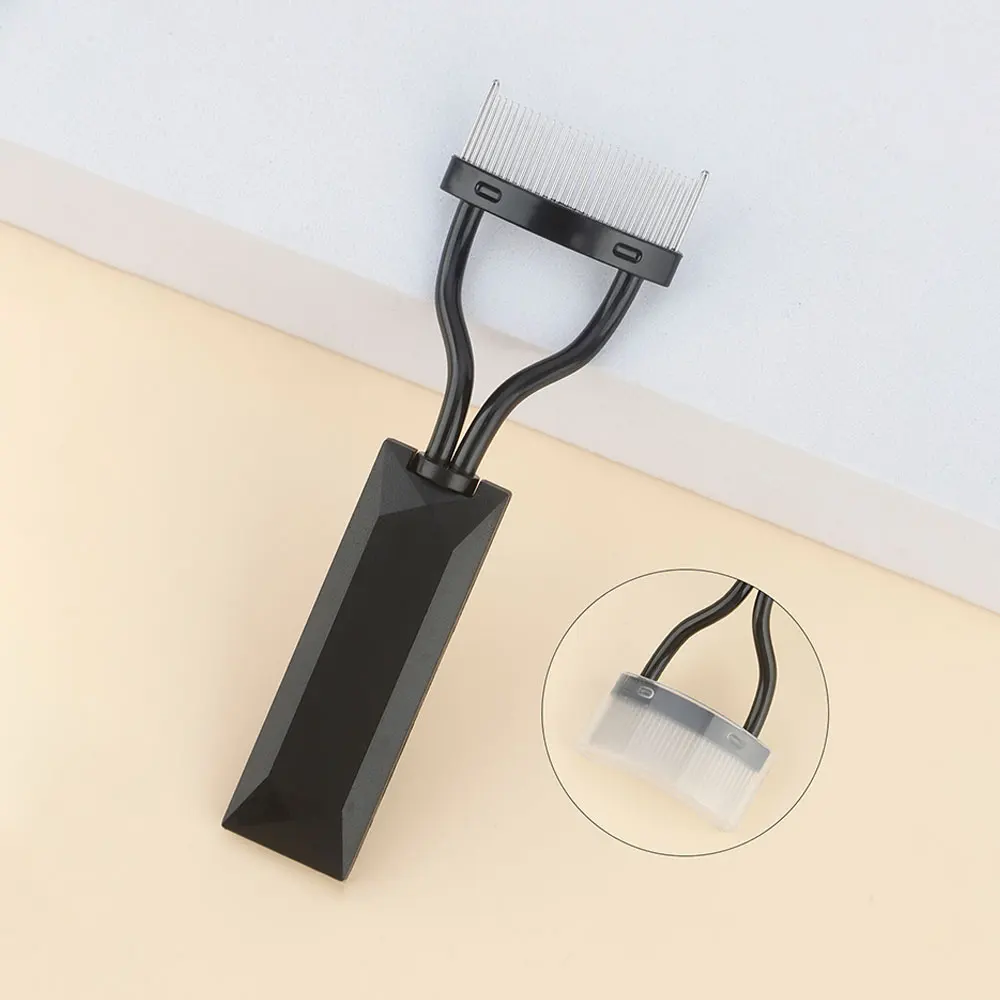 1pcs curved ultra-fine steel tooth eyebrow comb, eyelash comb, tight comb teeth, even eyebrow brush, eyelash shaping tool