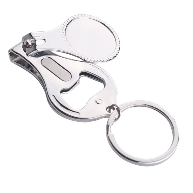 10Pcs Nail Clipper Keychain Bottle Opener Practical Beer Opener Keychain Portable Kering