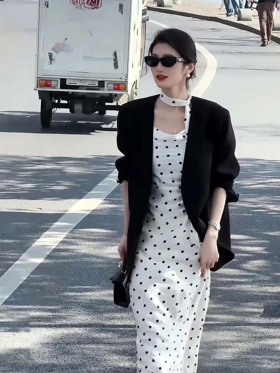 Veelzijdige lichtgewicht luxe losse dames lente 2025, nieuw pak Dr tweedelige set Faionable Design All-Match Sle