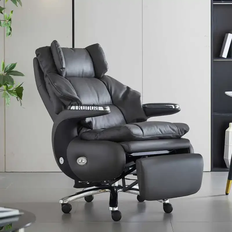 Electric Boss Chair Leather Office Reclining Computer Chair Multifunctional Comfortable Business Chair
