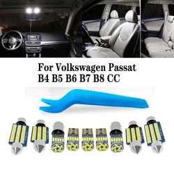 For Volkswagen Passat B4 B5 B6 B7 B8 CC Lamp Fittings White Ice Blue Easy Replacement No Error Car Interior LED Light Kit
