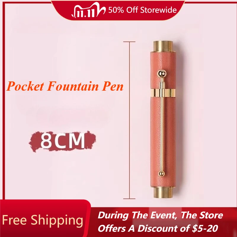

Новинка 2025 года, случайный дизайн, латунные карманные перьевые ручки Шмидта со скидкой F, 0,5 наконечника, чернильная ручка, подарочная коробка, профессиональный бизнес-подарок