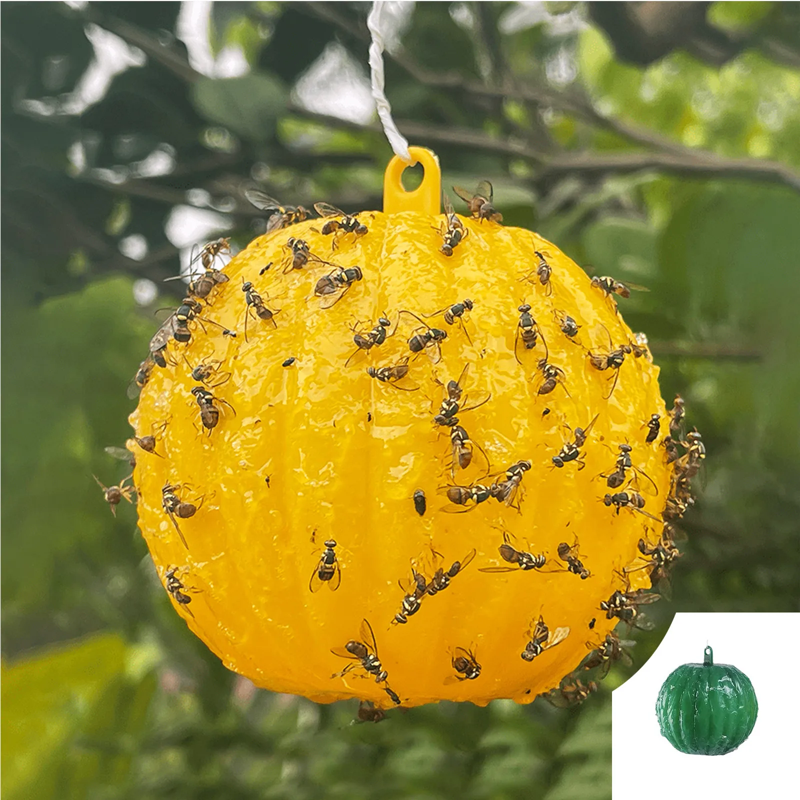 Waterproof Dual Color Fly Catching Ball Visual Attraction Design Durable Adhesive Orb Trap Wandering Winged Pests Practical Farm