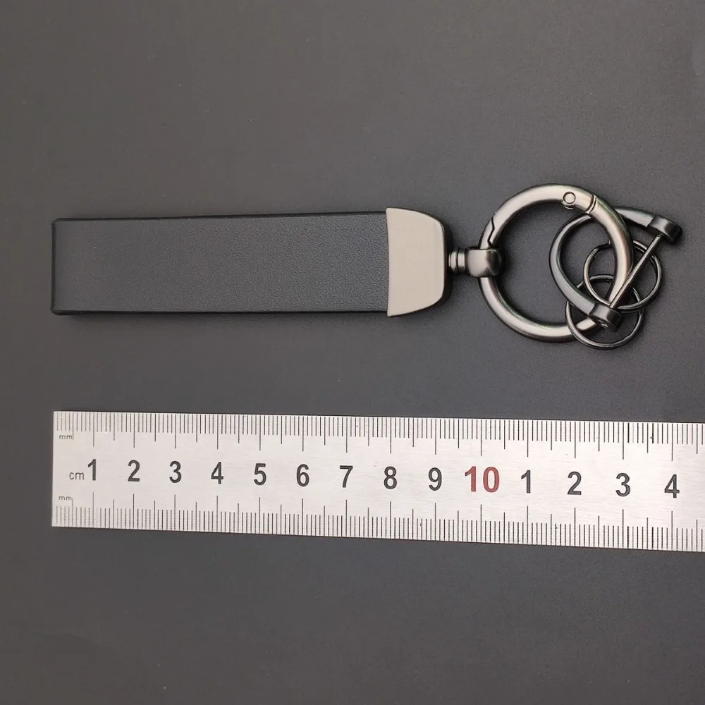 Embossed Custom Keychain Pendant Personalized Key Ring Anti Loss Color Changing Key Chan Ring Leather Printable Car Gift