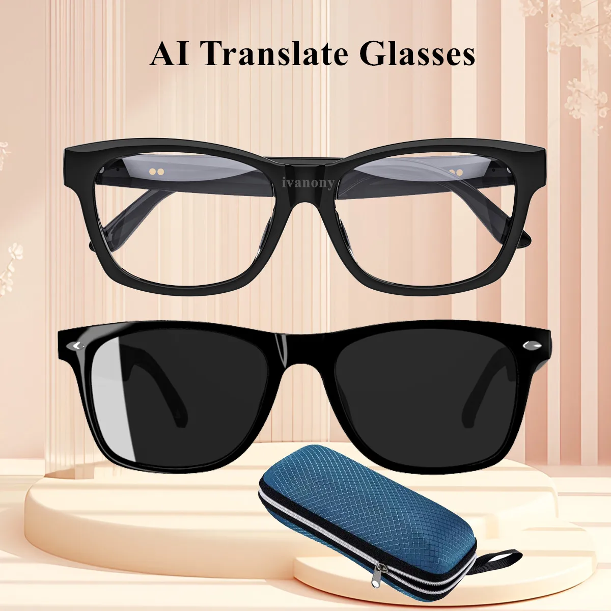 

Multifunction Translate Smart Glasses Bluetooth Audio Call Voice Assistant Noise Canceling Smartglasses Artificial Intelligence