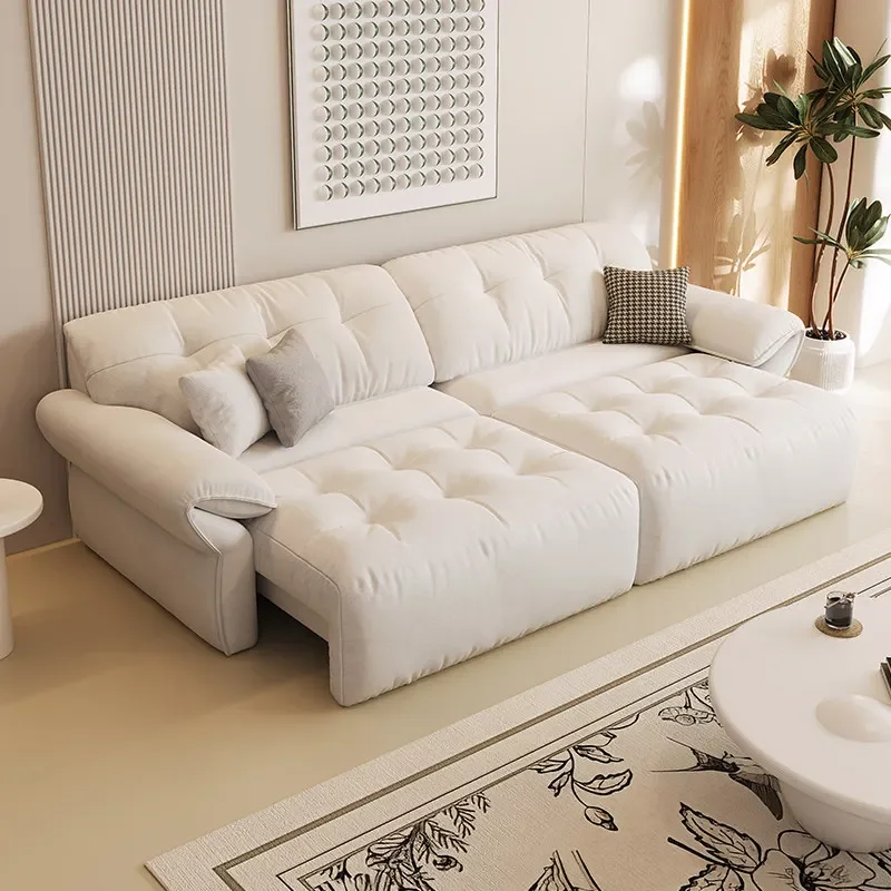 

Minimalist Single Electric Sofas Designer Classic White Lounges Living Room Sofas Modern Curved Canape Lit Furniture For Home