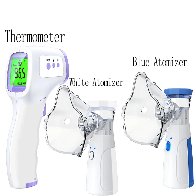 Medical Temperature Infrared Thermometer Forehead Digital Non-contact Thermomete or Handheld Mesh Nebulizer Humidifier Device