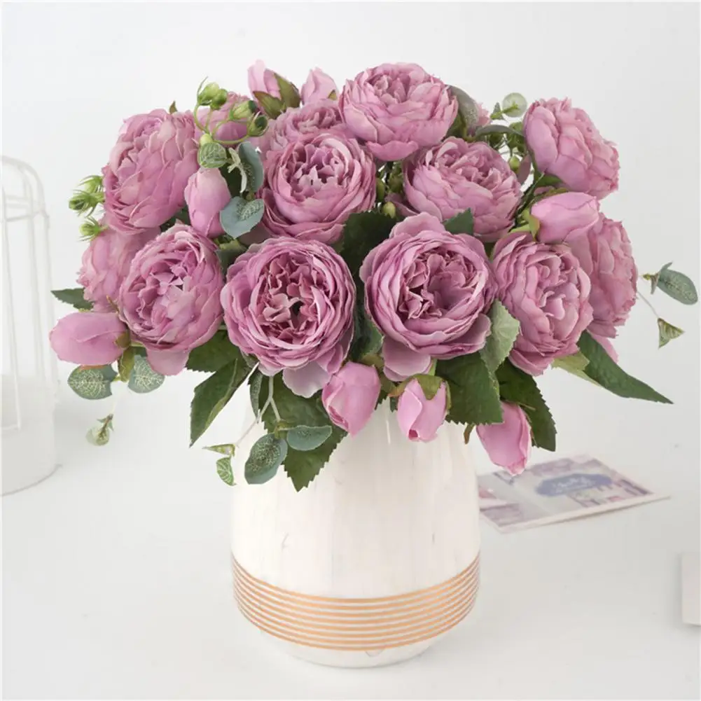 Durable Simulation Flower  Eco-friendly Premium Artificial Peony  Fake Plant DIY Artificial Peony Flower Decoration