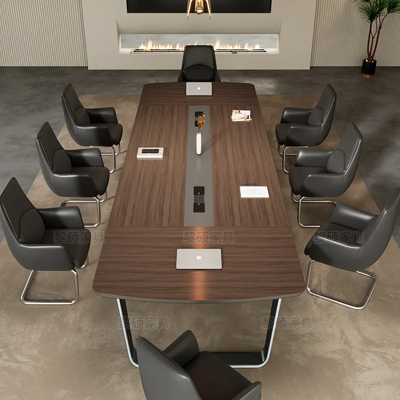 Conference table bottom paint long table large and medium office negotiation table and chair combination