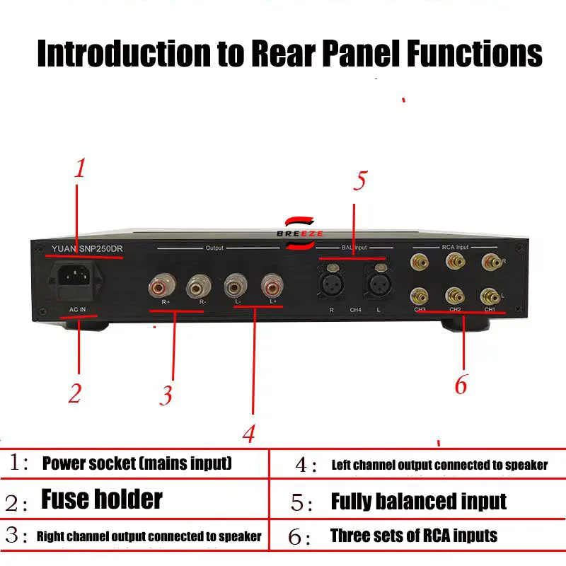 BREEZE 2024 Latest Reference Ming (NAC52 and NAP200 lines) Combined HIFI Amplifier Classic sound quality SY-250DR Amplifier