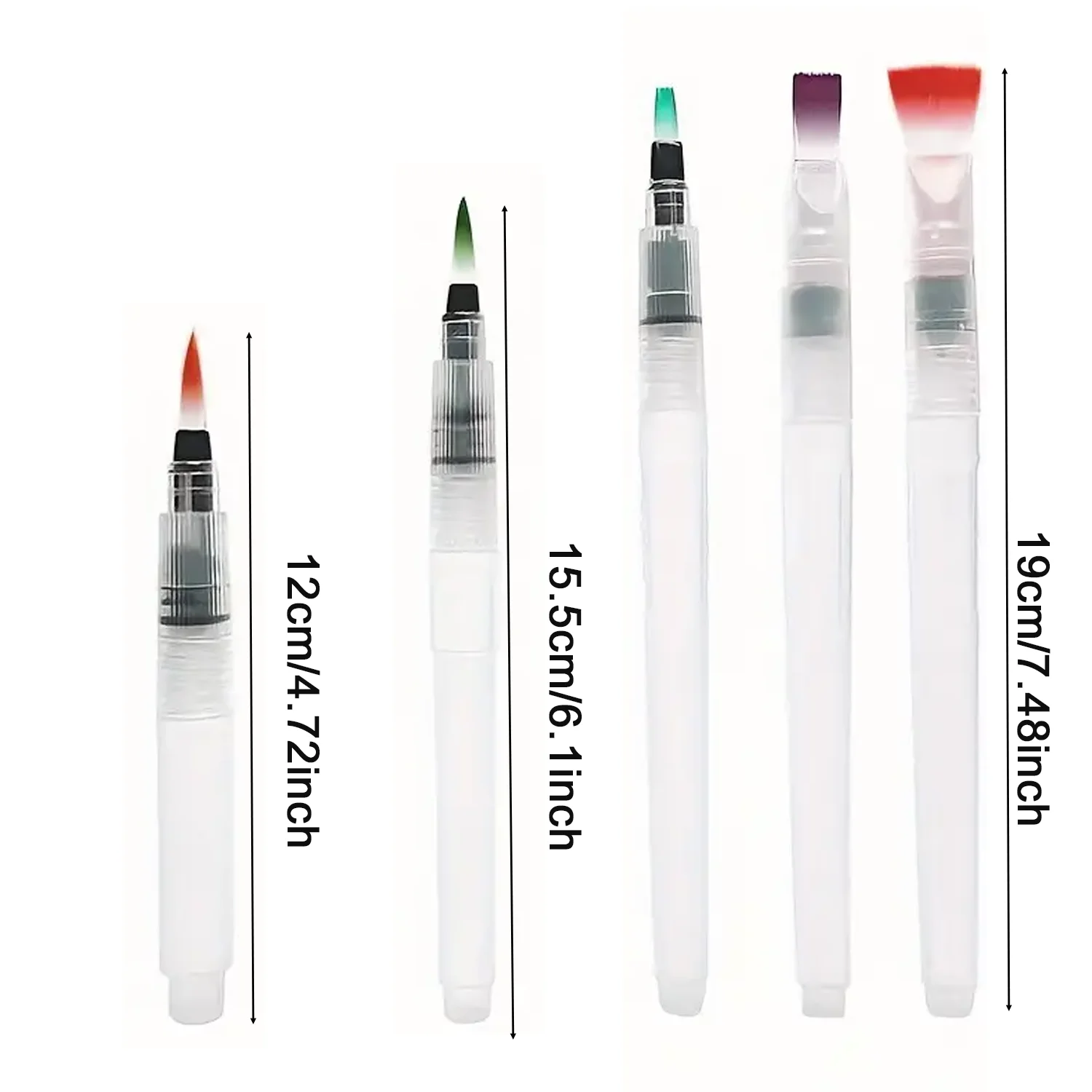 9Pcs Water Soluble Colored Brush Pens, Easy to Use and Fill Art Pen Set, Ideal Art Supplies for Beginners and Hobby Artists