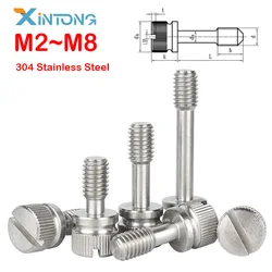 1~5PC M2 M2.5 M3 M4 M5 M6 M8 Slotted Hand Screw Hand-Tighten Anti-loosening Captive Knurled Thumb Bolt 304 Stainless Steel GB839