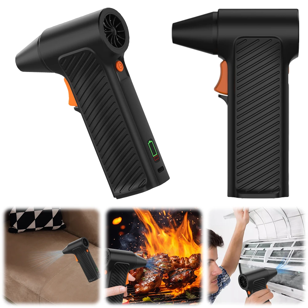 

110000RPM Mini Turbo Jet Fan USB Rechargeable 29mm Brushless Motor Duct Fan 2600mah Dusting Hair Dryer Computer Keyboard Cleaner