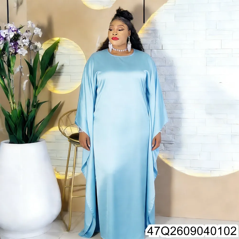African Plus-size Women's Clothing, Southeast Asian and Latin American Fashion, Elegant and Refined in Solid Colors 47Q26090401