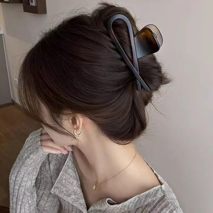 

Vintage Acrylic Hair Claw Clip – Elegant Updo Bun Clip for Women, Retro Hair Accessory