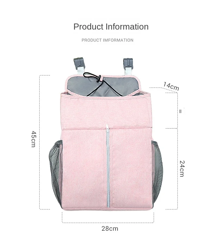 Baby Bed Hanging Storage Bag High-Capacity Waterproof Linen Fabric  Portable Crib Parts Crib Bedding Sets Accessories Nappy Bag