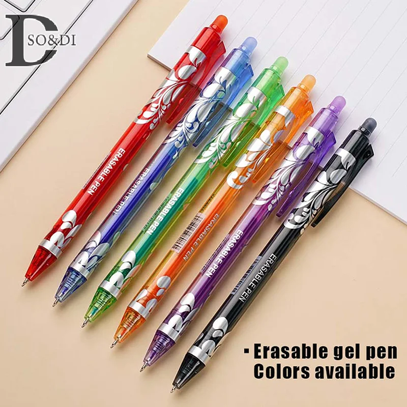 6 Stuks Creatieve Kleurrijke Uitwisbare Gel Pen Multi-Color Kawaii Uitwisbare Persgel Pennen Student Briefpapier Kantoorbenodigdheden