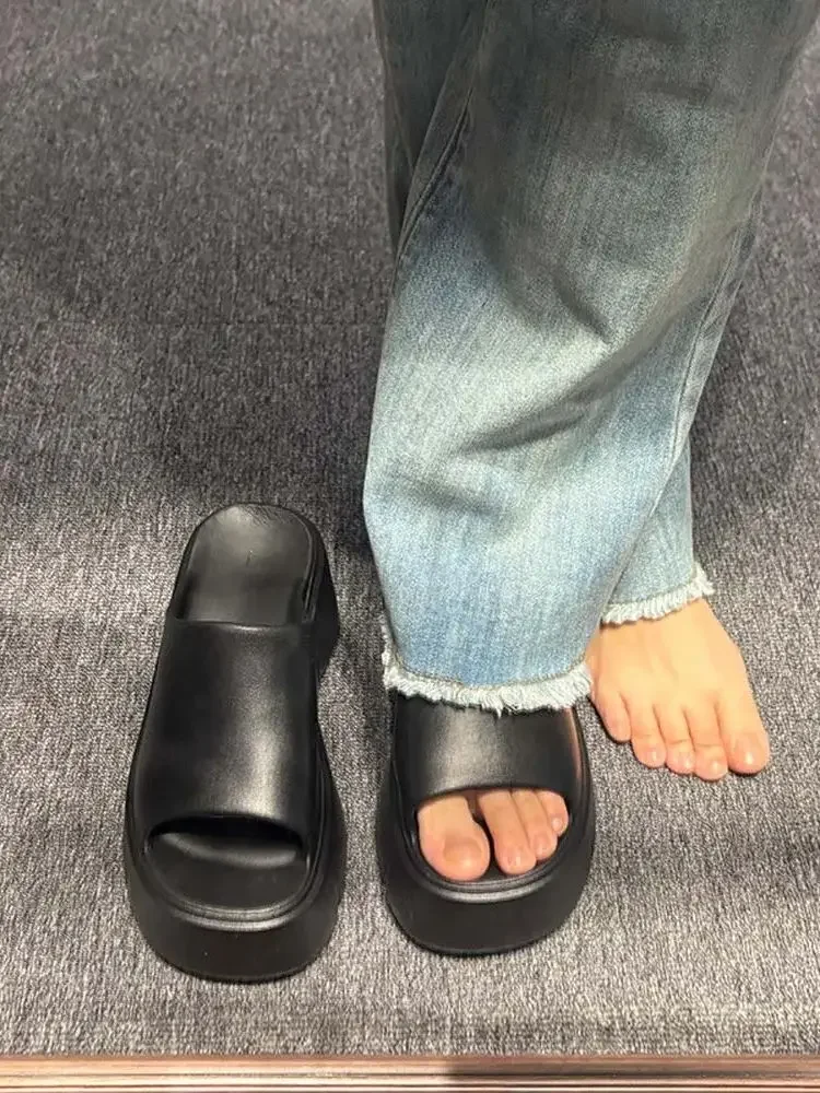 ZUOFU Sandalen mit dicker Sohle für Damen, EVA-Plateau-Slipper, rutschfeste Strandsandalen, Sommer-Damen-Slides, weiche Keilabsatz-Hausschuhe – Detail 7