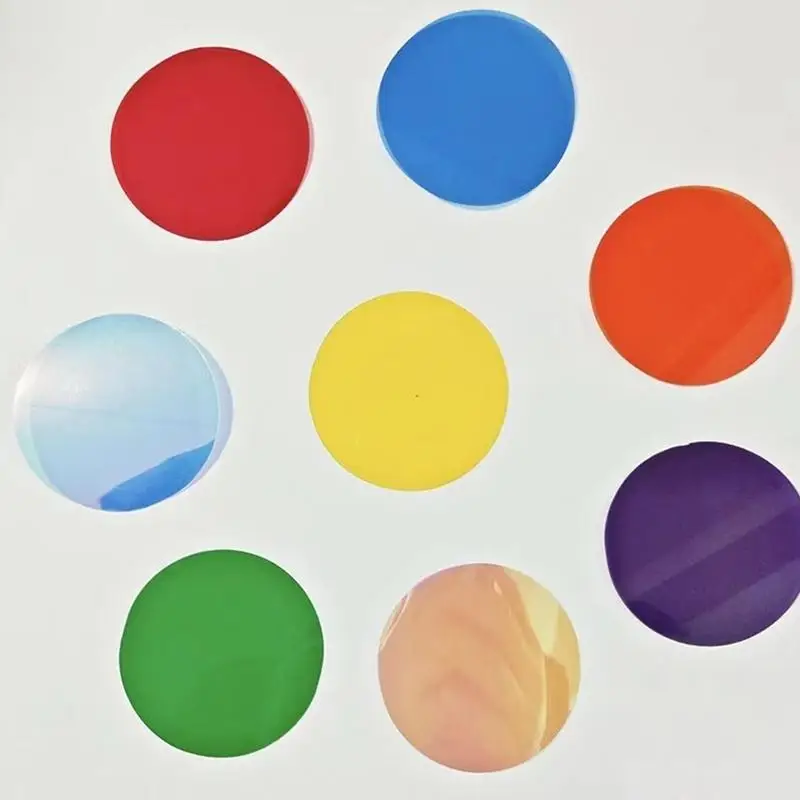 5/10pcs Self-Adhesive Color-Changing Film For Lights Warm Light Ambiance Lamp Replacement Sheets 74mm Light Stickers DIY Ambient