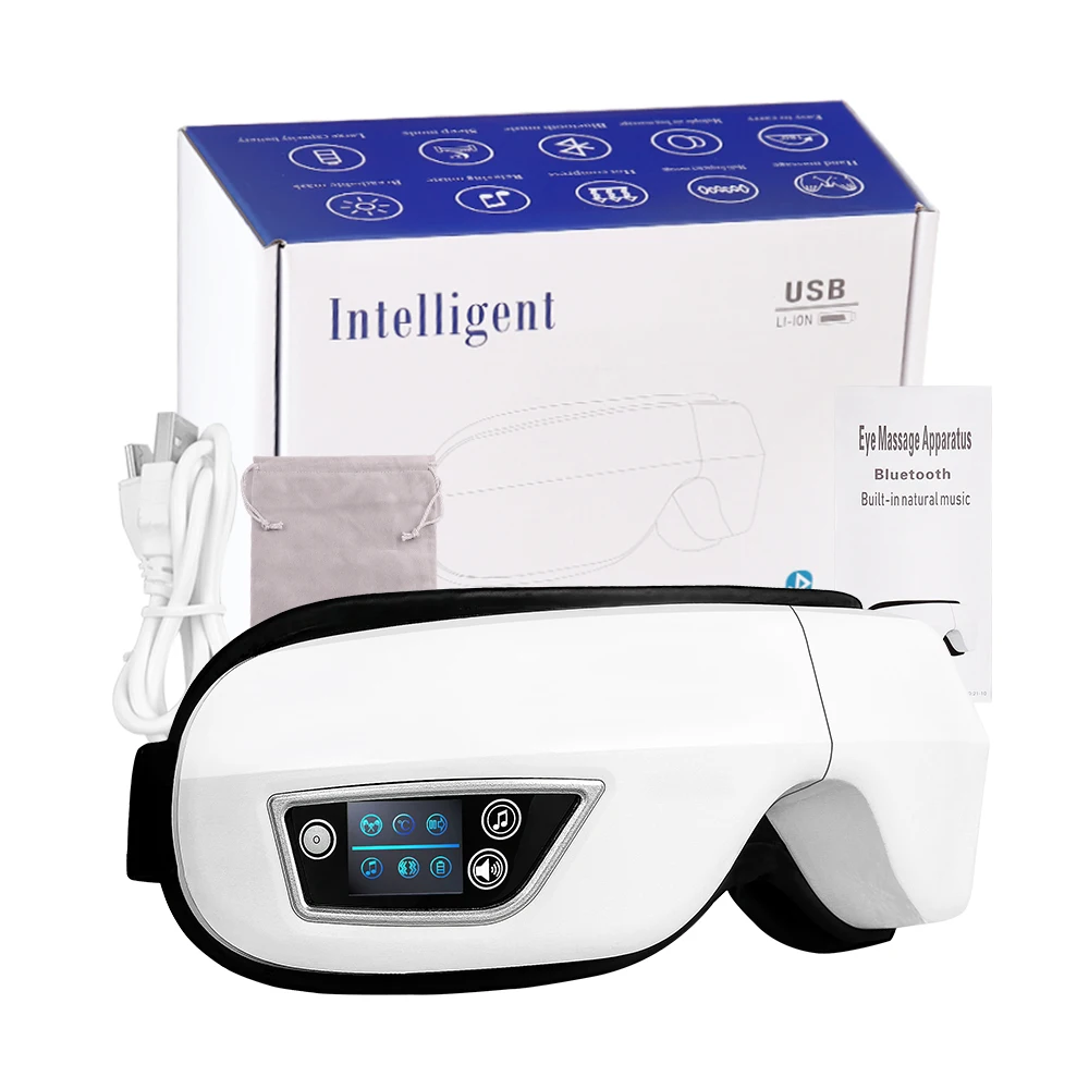 Smart Foldable Eye Massager Airbag Kneading Vibration Bluetooth Music Rechargeable Care Instrument Relieve Eye Strain Fatigue