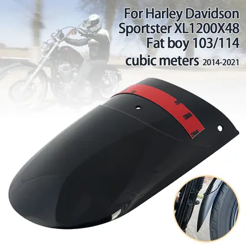 Motorcycle Front Mudguard Fender Rear Extender Extension For Harley Davidson XL1200 X48 114 Fat Boy 2014-2021